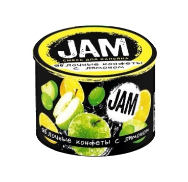 Бестабачная смесь JAM, Яблочные конфеты с лимоном, 50 г