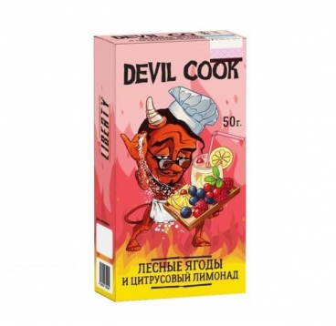 Бестабачная смесь Devil Cook hard, Лесные ягоды и цитрусовый лимонад (1,2%), 50 г