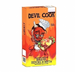 Бестабачная смесь Devil Cook medium, Вишня персик и мята (0,7%), 50 г
