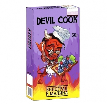 Бестабачная смесь Devil Cook medium, Виноград и малина (0,7%), 50 г