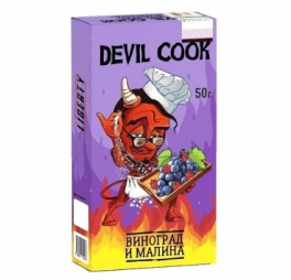 Бестабачная смесь Devil Cook medium, Виноград и малина (0,7%), 50 г