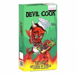 Бестабачная смесь Devil Cook medium, Лесные ягоды и елка (0,7%), 50 г