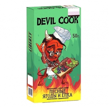 Бестабачная смесь Devil Cook hard, Лесные ягоды и елка (1,2%), 50 г