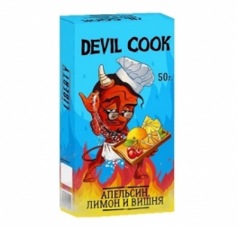 Бестабачная смесь Devil Cook medium, Апельсин, лимон, вишня (0,7%), 50 г