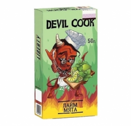 Бестабачная смесь Devil Cook hard, Лайм и мята (1,2%), 50 г