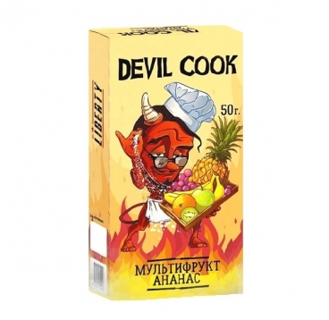 Бестабачная смесь Devil Cook medium, Мультифрукт ананас (0,7%), 50 г