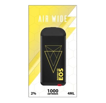 Одноразовая электронная сигарета EOS Air Wide BANANA ICE (2% 4ml 1000 затяжек)