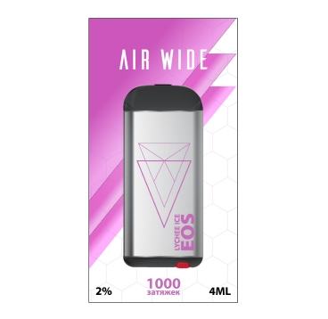 Одноразовая электронная сигарета EOS Air Wide LYCHEE ICE (2% 4ml 1000 затяжек)