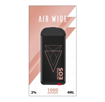 Одноразовая электронная сигарета EOS Air Wide PEACH FREEZE (2% 4ml 1000 затяжек)