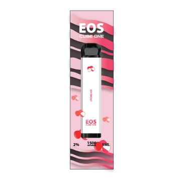 Одноразовая электронная сигарета EOS Cube One LYCHEE ICE (2% 5ml 1500 затяжек)