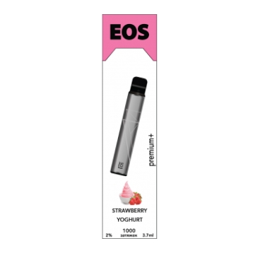 Одноразовая электронная сигарета EOS e-stick Premium Plus STRAWBERRY YOGHURT (2% 3.7ml 1000 затяжек)