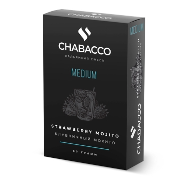 Бестабачная смесь Chabacco Strawberry Mojito (Клубничный Мохито) Medium 50 г