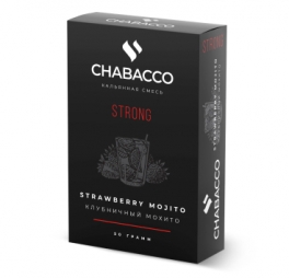 Бестабачная смесь Chabacco Strawberry Mojito (Клубничный Мохито) Strong 50 г