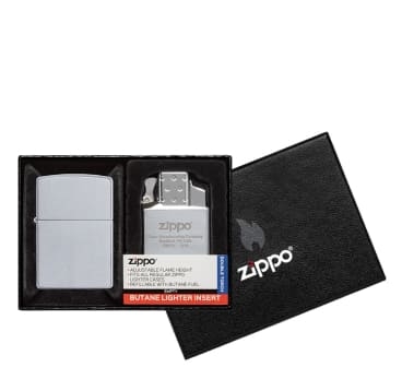 Набор Zippo 200-090201 Зажигалка 205 и газовый вставной блок с двойным пламенем 65827