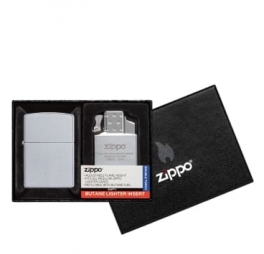 Набор Zippo 200-090201 Зажигалка 205 и газовый вставной блок с двойным пламенем 65827