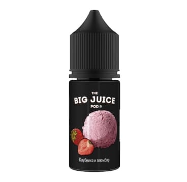 Жидкость Big Juice Pod Клубника и пломбир 5 мг/мл 30 мл