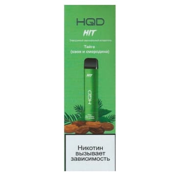 Одноразовая электронная сигарета HQD HIT Taiga (pine needles with currants/Тайга (хвоя и смородина)