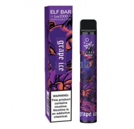 Парогенератор одноразовый Elf Bar Lux 2000 (20 мг) Grape Ice