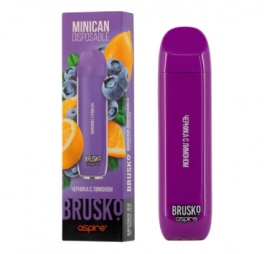 Одноразовая электронная система Brusko Minican 1500 (20 мг) Голубика-лимон (Черника с лимоном)