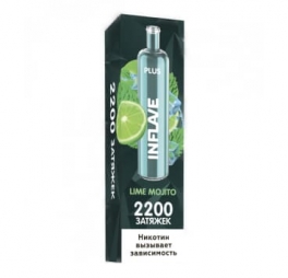 Одноразовая электронная сигарета Inflave Plus 2200 (20 мг) Lime Mojito/Лайм-Мохито