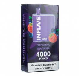 Одноразовая электронная сигарета Inflave Max 4000 (20 мг) Черника-Малина