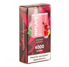 Одноразовая электронная сигарета Inflave Max 4000 (20 мг) Красный-Мохито