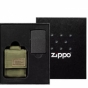 Набор Zippo 49400 Чёрная зажигалка Black Crackle и зелёный нейлоновый чехол в под.коробке