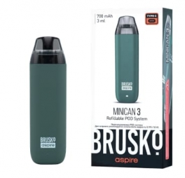 ЭС Brusko Minican 3 (700 mAh) 3 мл. Тёмно-зелёный