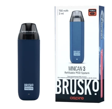 ЭС Brusko Minican 3 (700 mAh) 3 мл. Тёмно-синий