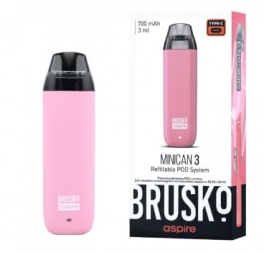 ЭС Brusko Minican 3 (700 mAh) 3 мл. Розовый