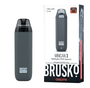 ЭС Brusko Minican 3 (700 mAh) 3 мл. Серый