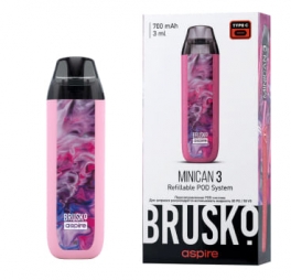 ЭС Brusko Minican 3 (700 mAh) 3 мл. Розовый флюид