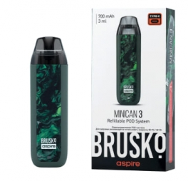 ЭС Brusko Minican 3 (700 mAh) 3 мл. Тёмно-зелёный флюид