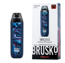 ЭС Brusko Minican 3 (700 mAh) 3 мл. Тёмно-синий флюид