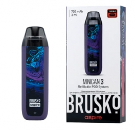 ЭС Brusko Minican 3 (700 mAh) 3 мл. Тёмно-фиолетовый флюид