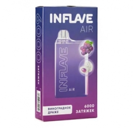 Одноразовая электронная сигарета Inflave Air 6000 (20 мг) Виноградное драже