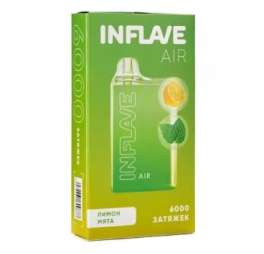 Одноразовая электронная сигарета Inflave Air 6000 (20 мг) Лимон-Мята