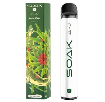 Одноразовая электронная сигарета Soak X Zero 1500 Aloe vera