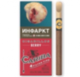 Сигариллы с деревянным мундштуком"Cariba" Berry, 4 шт (QR)