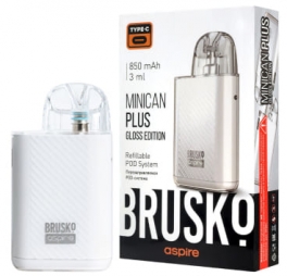 ЭС Brusko Minican Plus Gloss Edition (850 mAh) 3 мл. Белый