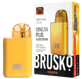 ЭС Brusko Minican Plus Gloss Edition (850 mAh) 3 мл. Жёлтый