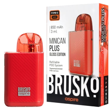 ЭС Brusko Minican Plus Gloss Edition (850 mAh) 3 мл. Красный