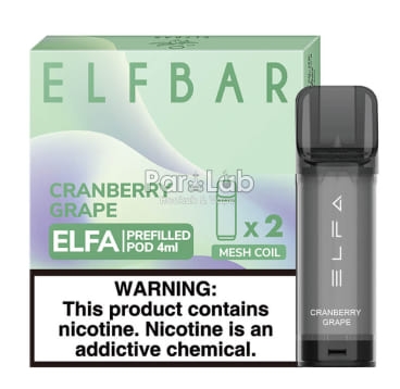 Картридж Elf Bar Elfa Клюква-виноград 20 мг (упаковка 2 шт х 4 мл)