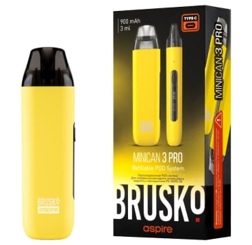ЭС Brusko Minican 3 Pro (900 mAh) 3 мл. Жёлтый