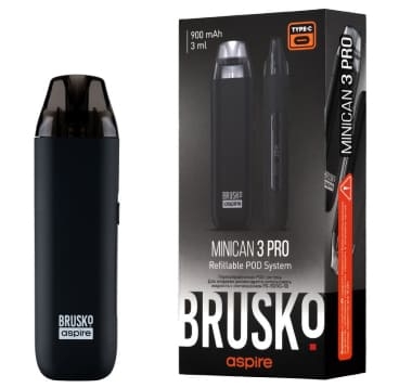 ЭС Brusko Minican 3 Pro (900 mAh) 3 мл. Чёрный
