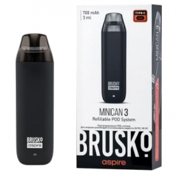 ЭС Brusko Minican 3 (700 mAh) 3 мл. Чёрный