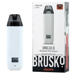 ЭС Brusko Minican 3 (700 mAh) 3 мл. Белый
