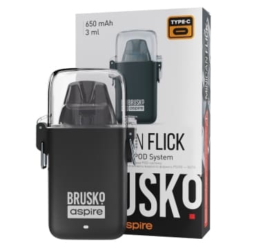 ЭС Brusko Minican Flick (650 mAh) 3 мл. Чёрный