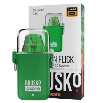 ЭС Brusko Minican Flick (650 mAh) 3 мл. Зелёный