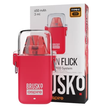 ЭС Brusko Minican Flick (650 mAh) 3 мл. Красный